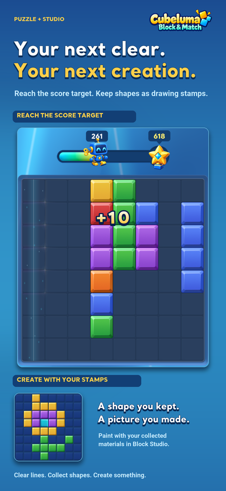 Adventure robot progress bar and an artwork made from cleared shapes.